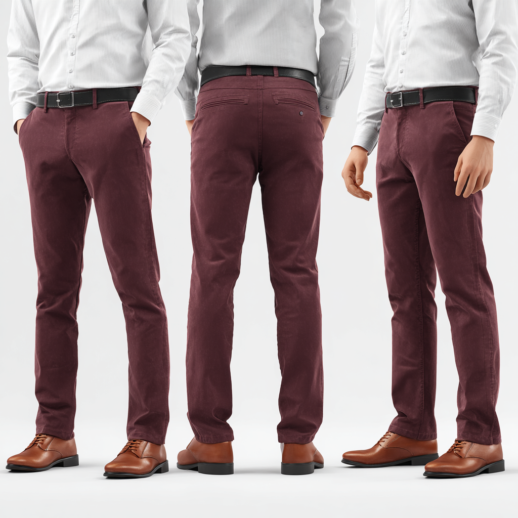 MPT260301 Men's Chino Pants 220-240 GSM Twill Cotton Regular Fit