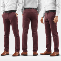 MPT260301 Men's Chino Pants 220-240 GSM Twill Cotton Regular Fit