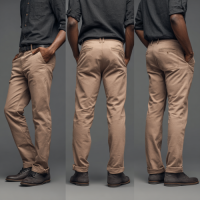 MPT260301 Men's Chino Pants 220-240 GSM Twill Cotton Regular Fit