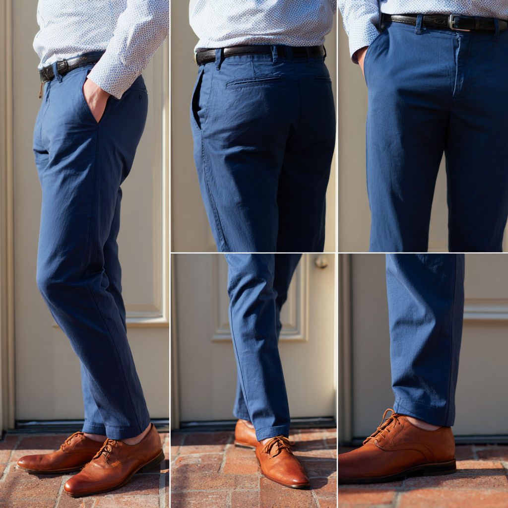 MPT260301 Men's Chino Pants 220-240 GSM Twill Cotton Regular Fit