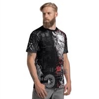 STS251214 100% Polyester 180GSM Adult T-shirt with Gothic Style print