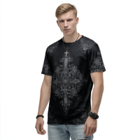 STS260115 100% Polyester 180GSM Adult T-shirt with Digital Black & White Print
