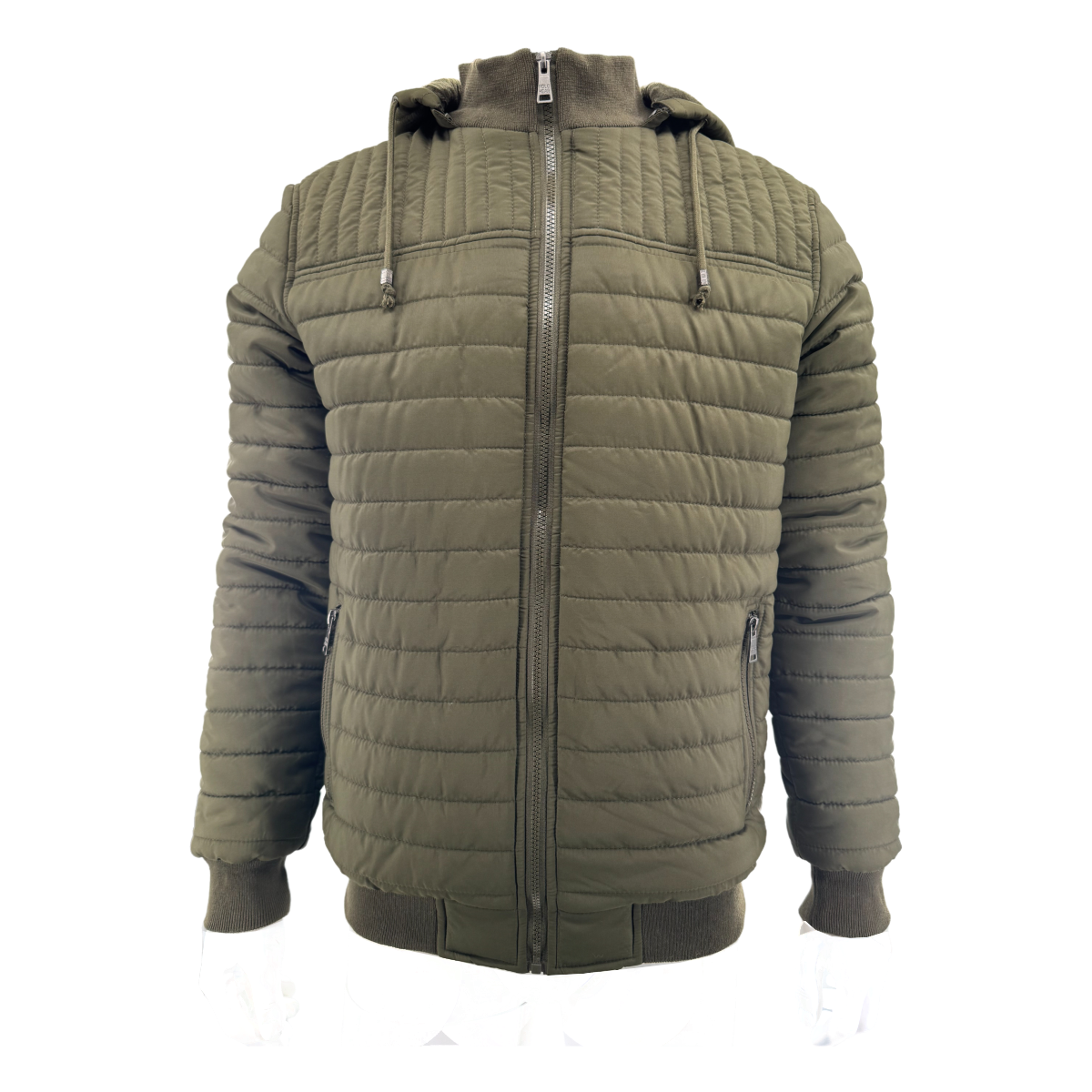 Men’s Foam Padded Jacket MPJ250714 – 50D Polyester Shell, Fur Lining, 210T Sleeve Lining, 180g Synthetic Cotton