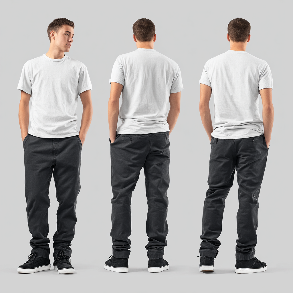 MPT260305 Men's Chino Pants 220-240 GSM Twill Cotton Loose Fit