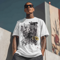 STS251228 100% Polyester 180GSM Adult T-shirt with Graffiti print