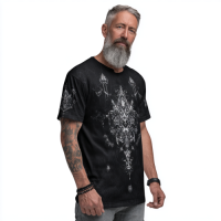 STS260132 100% Polyester 180GSM Adult T-shirt with Digital Black & White Print