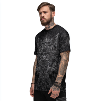 STS260112 100% Polyester 180GSM Adult T-shirt with Digital Black & White Print