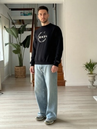 SWT250901 100% Polyester Fleece 240 GSM Men's Long Sleeve Sweatshirt