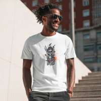 STS251248 100% Polyester 180GSM Adult T-shirt with Pirates & Skull print