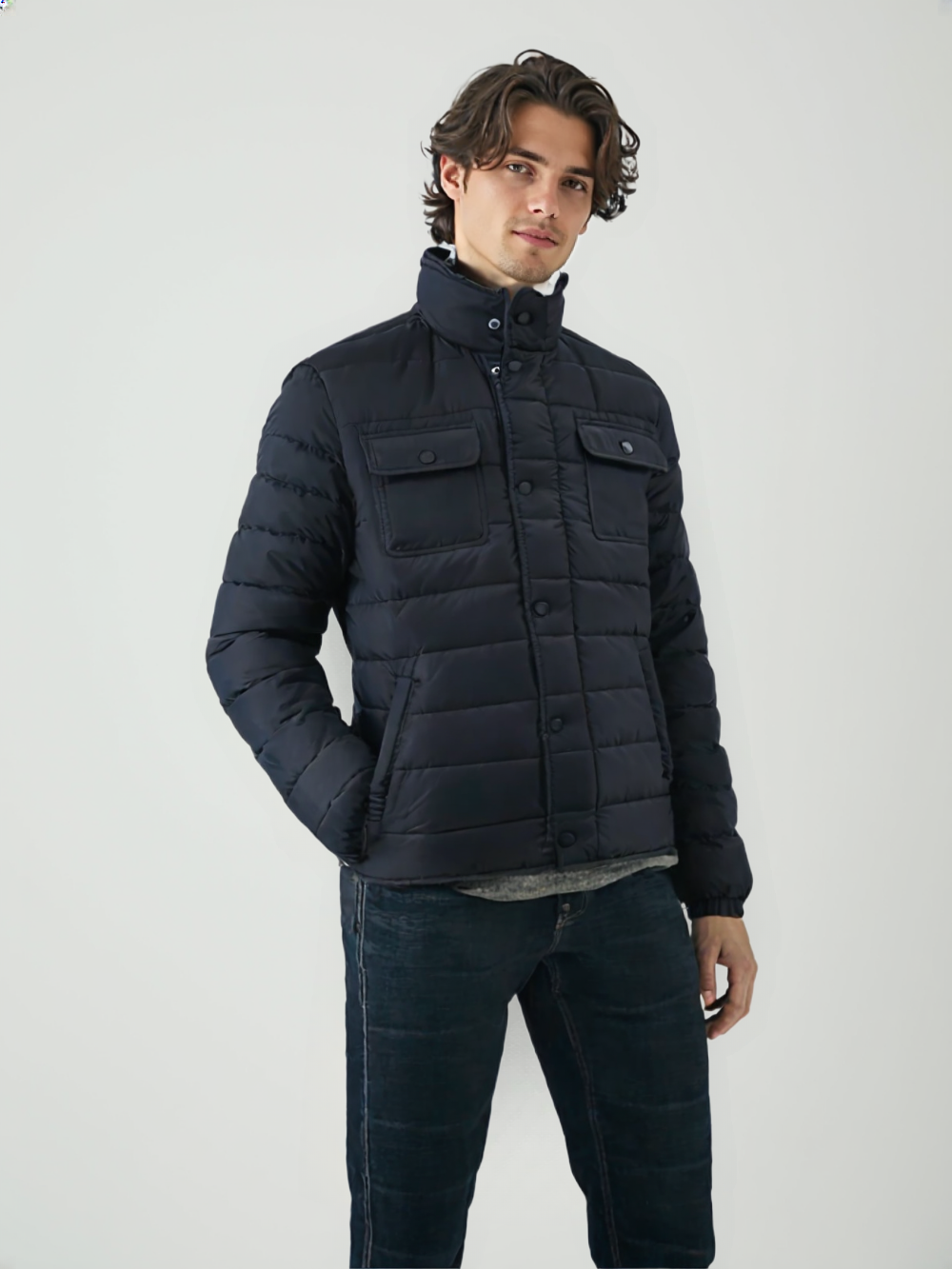 Men’s Foam Padded Jacket MPJ250702 – 50D Polyester Shell, 210T Lining, 140g Synthetic Cotton Fill