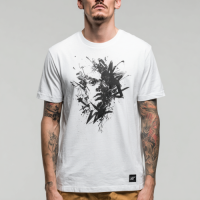 STS251221 100% Polyester 180GSM Adult T-shirt with Graffiti print