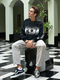 SWT250904 100% Polyester Fleece 240 GSM Men's Long Sleeve Sweatshirt