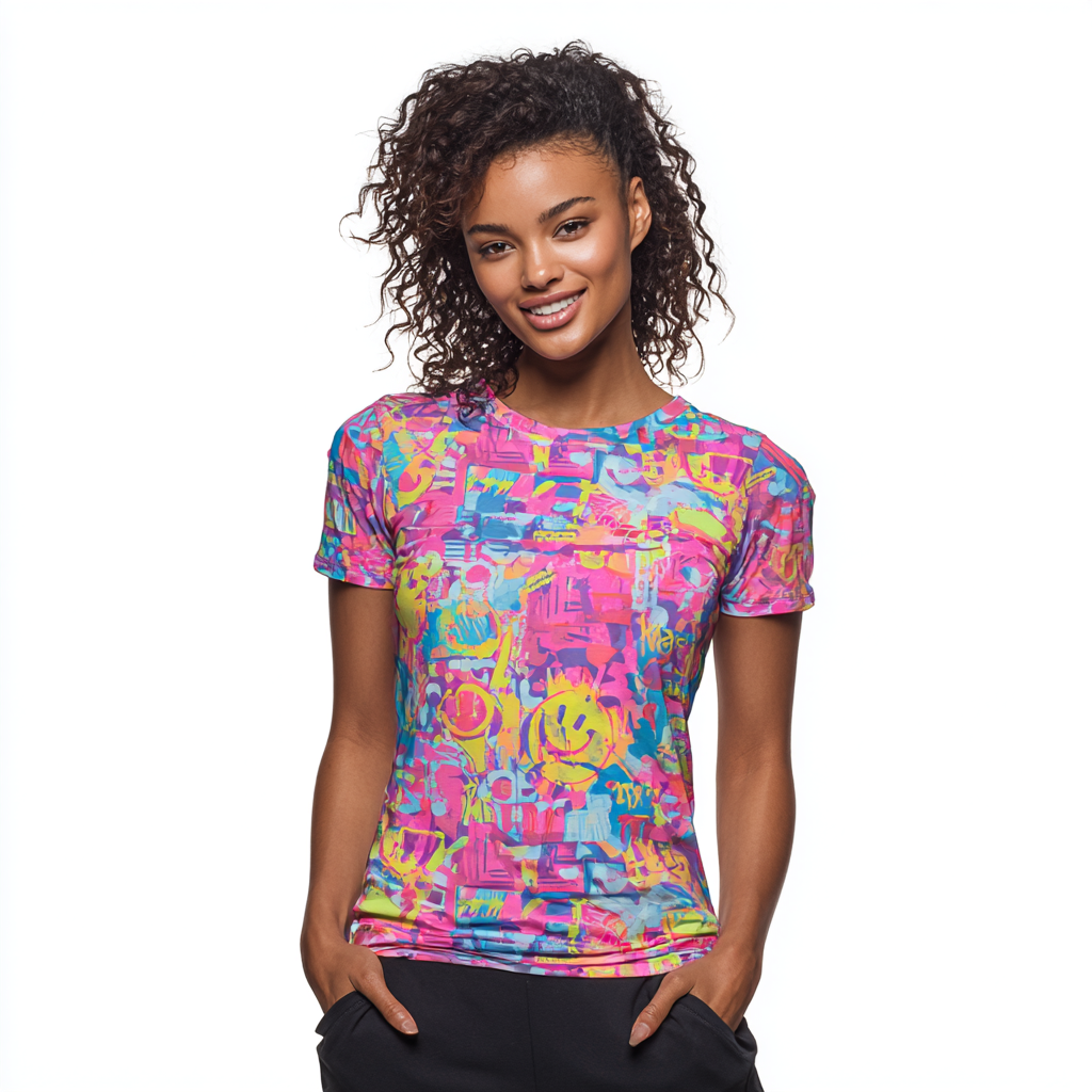 STS260180 100% Polyester 180GSM Adult T-shirt Bright Color Print