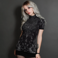 STS260102 100% Polyester 180GSM Adult T-shirt with Digital Black & White Print