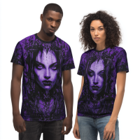 STS251217 100% Polyester 180GSM Adult T-shirt with Gothic Style print