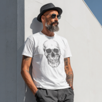STS251252 100% Polyester 180GSM Adult T-shirt with Pirates & Skull print