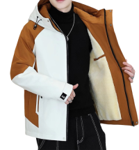 WBR250402 100% Polyester with Fur Lining Mens Warm Windbreaker