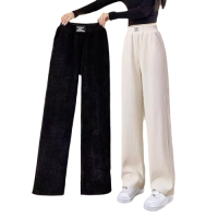WPT250402 100% Polyester Corduroy Womens Sport Casual Pants