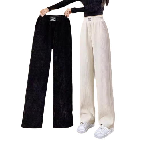 WPT250402 100% Polyester Corduroy Womens Sport Casual Pants