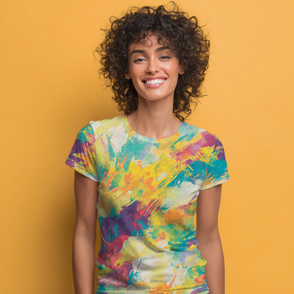 STS260187 100% Polyester 180GSM Adult T-shirt Bright Color Print