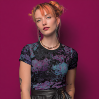 STS251202 100% Polyester 180GSM Adult T-shirt with Gothic Style print