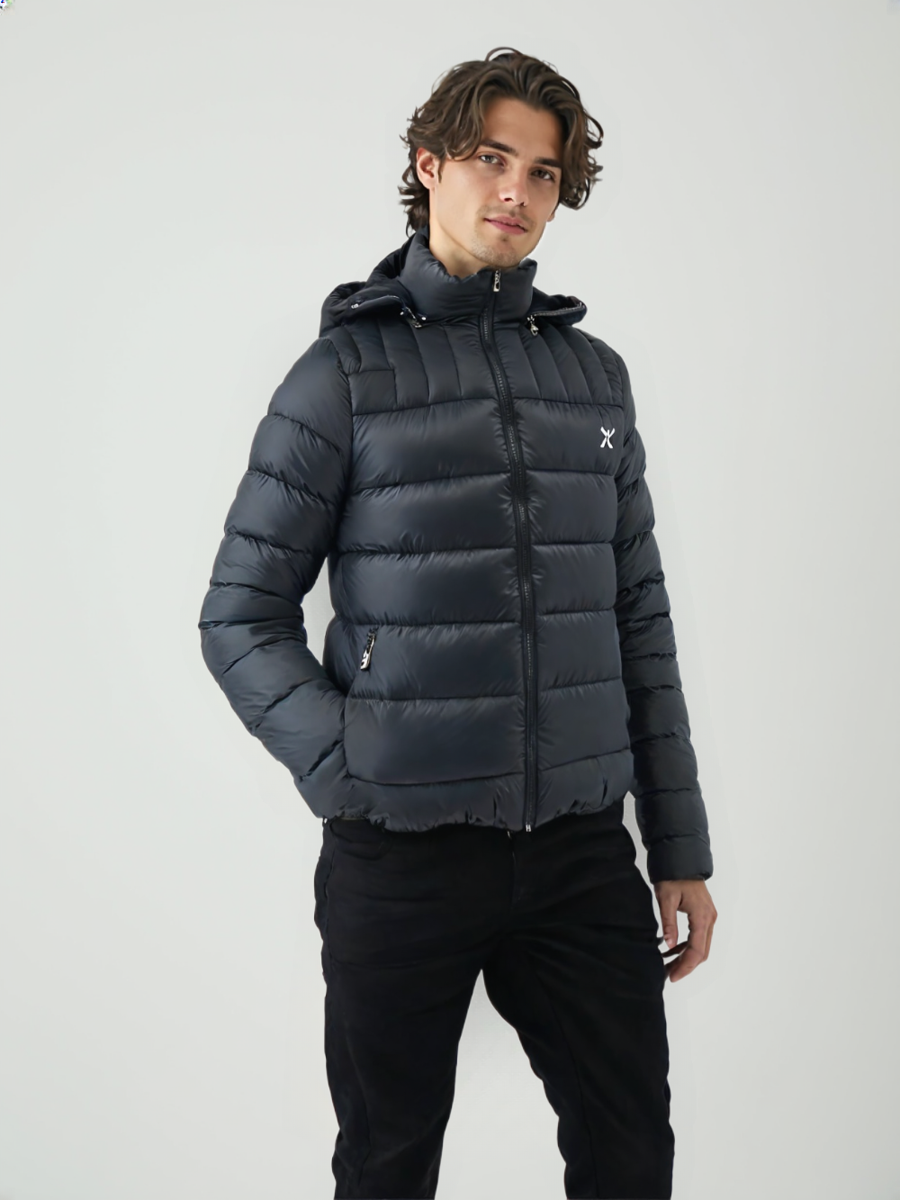 Men’s Foam Padded Jacket MPJ250706 – 20D Nylon Shell, Soft Polyester Fur Lining, Hand-Filled Synthetic Cotton