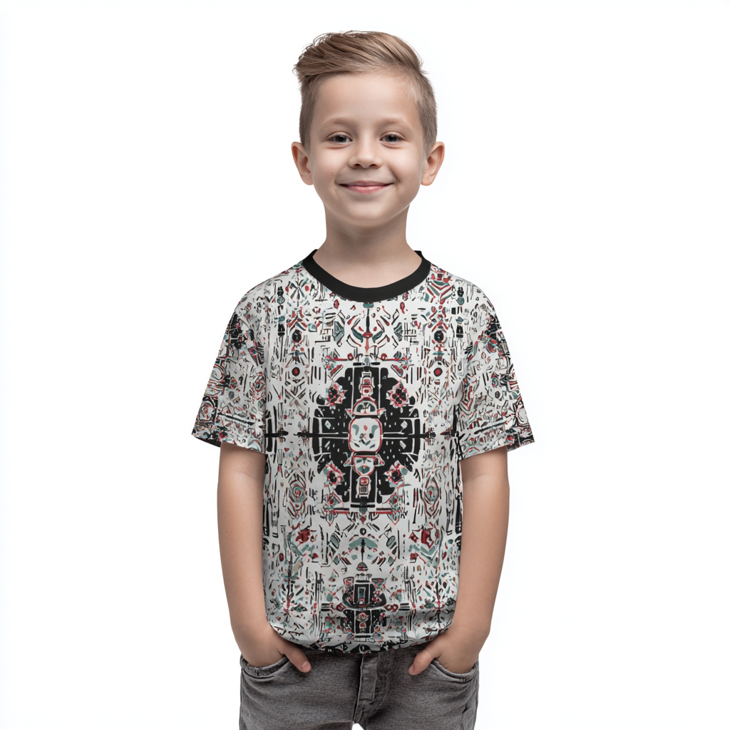 KTS260104 100% Polyester 180GSM Kid's T-shirt with Digital Print