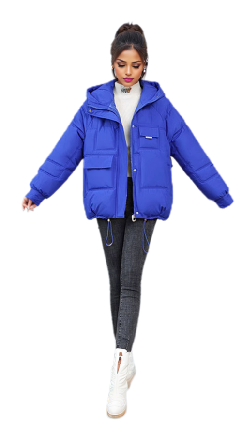 WPJ250403 100% Polyester Womens Multi Asymetrical Pockets Padded Jacket
