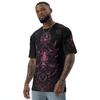 STS251215 100% Polyester 180GSM Adult T-shirt with Gothic Style print