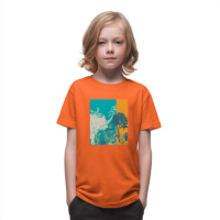 KTS260109 100% Polyester 180GSM Kid's T-shirt with Regular Print