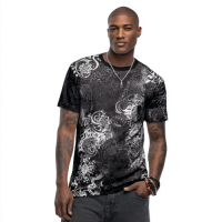 STS260114 100% Polyester 180GSM Adult T-shirt with Digital Black & White Print