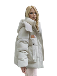 WPJ250402 Textured Nylon Womens Padded Jacket