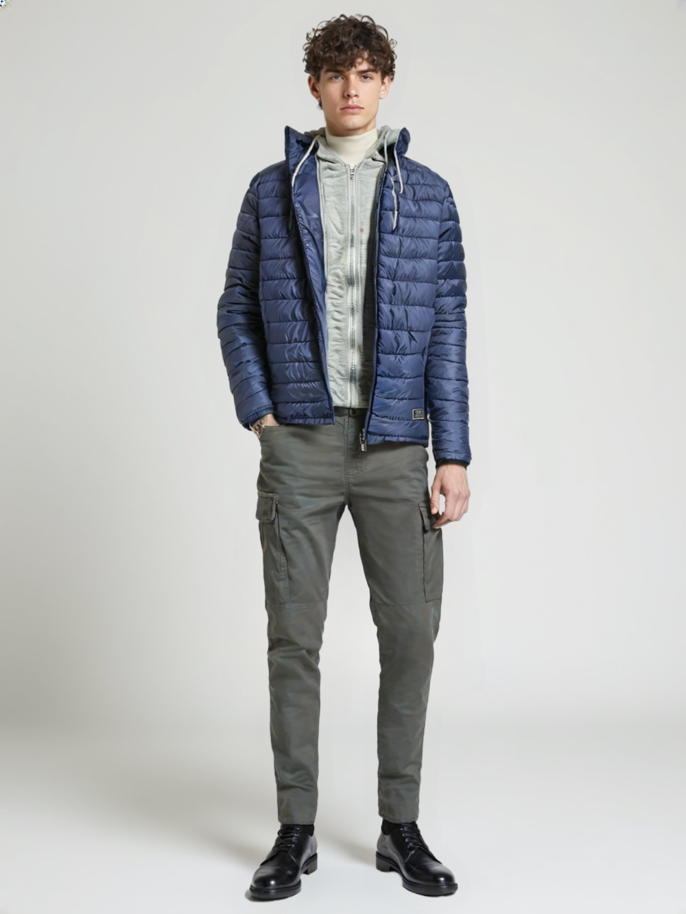 Men’s Foam Padded Jacket MPJ250711 – 20D Nylon Shell, 210T Lining, 180g Synthetic Cotton Insulation