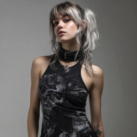 STS260103 100% Polyester 180GSM Adult T-shirt with Digital Black & White Print