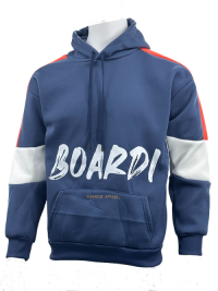 HOD250405 100% Polyester Fleece Mens Hoodie with Bold solid print on Front