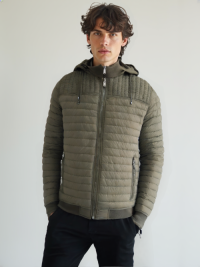 Men’s Foam Padded Jacket MPJ250714 – 50D Polyester Shell, Fur Lining, 210T Sleeve Lining, 180g Synthetic Cotton