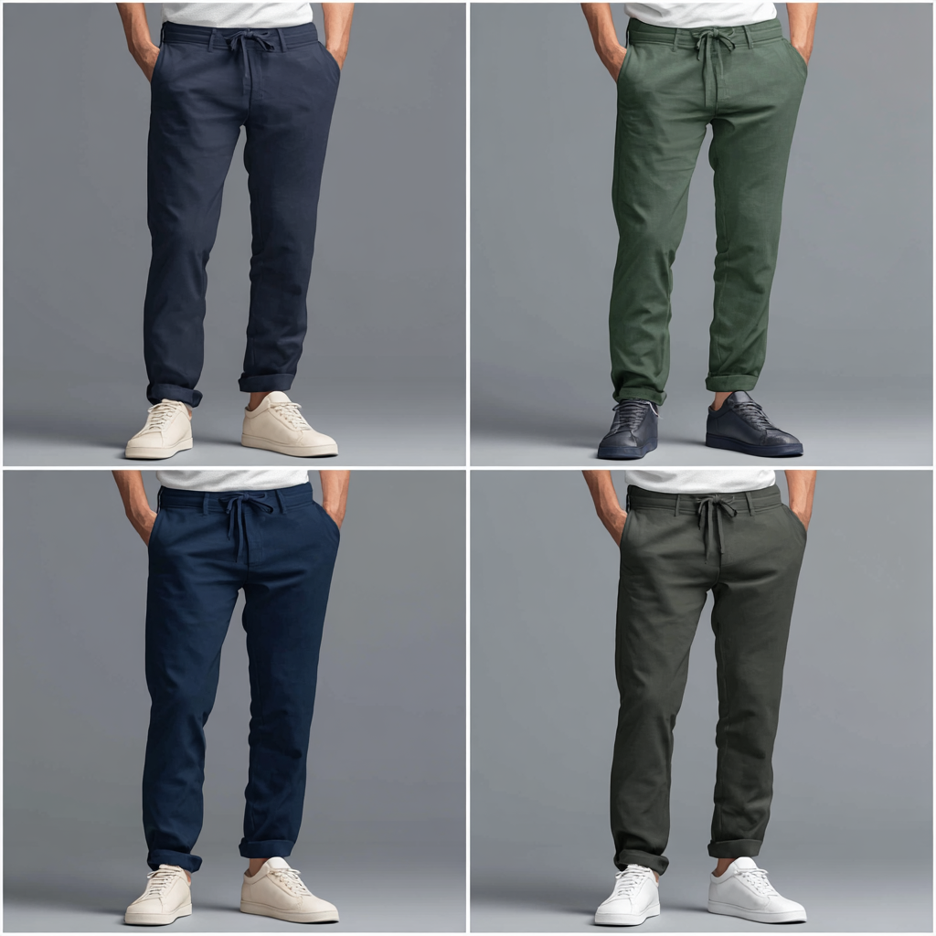 MPT260306 Men's Pants 220-240 GSM 98% Cotton 2% Spandex Regular Fit