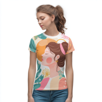 STS260189 100% Polyester 180GSM Adult T-shirt Bright Color Print