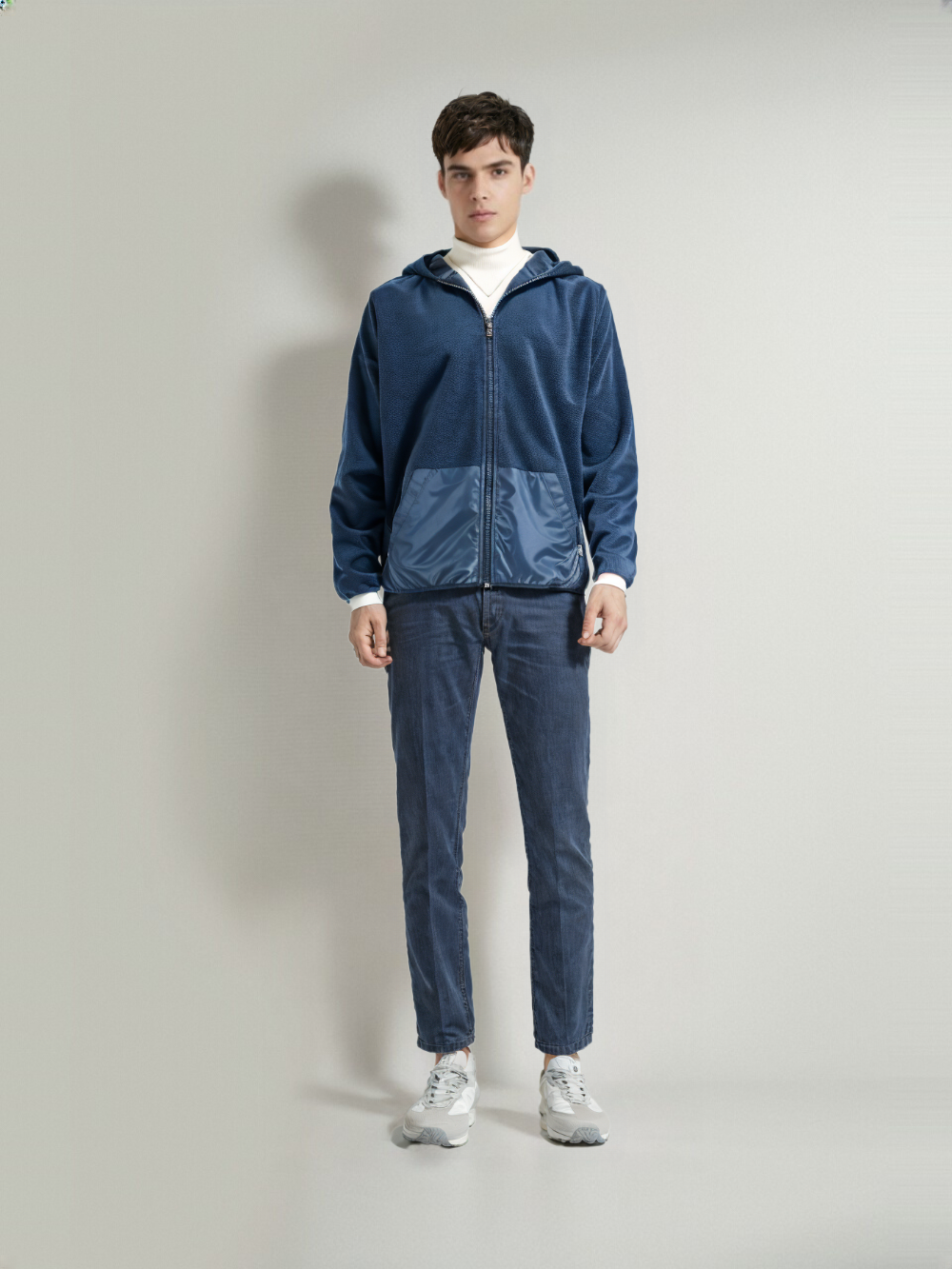 SWT250403 Polar Fleece Body with 100% Polyester Trims Mens Classic Sweatshirt