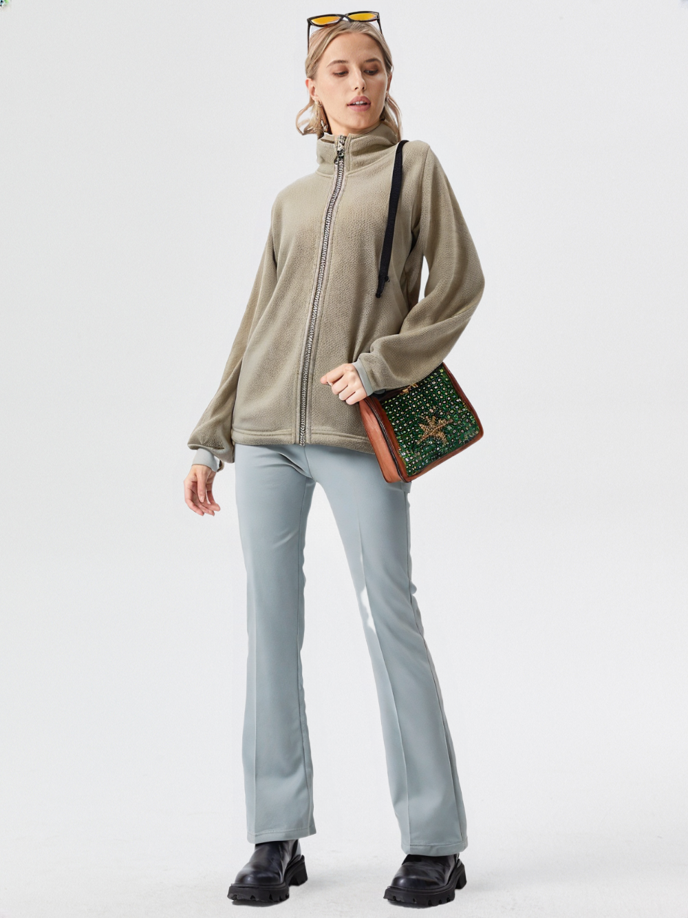 SWT250405 100% Polyester Polar Fleece Classic Womens Sweatshirt