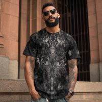 STS260120 100% Polyester 180GSM Adult T-shirt with Digital Black & White Print