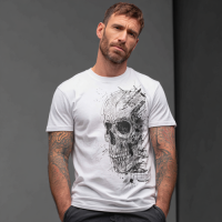 STS251250 100% Polyester 180GSM Adult T-shirt with Pirates & Skull print