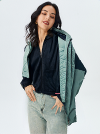 WBR250403 Double Layer (Polyester & Polar Fleece) Detachable Unisex Windbreaker