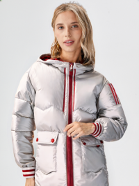 WPJ250404 Womens PU Padded Jacket