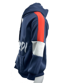 HOD250405 100% Polyester Fleece Mens Hoodie with Bold solid print on Front