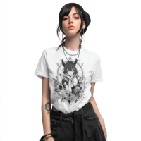 STS260166 100% Polyester 180GSM Adult T-shirt with Black & White Bold Print