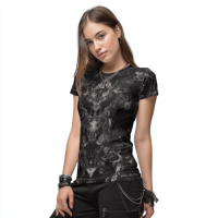 STS260108 100% Polyester 180GSM Adult T-shirt with Digital Black & White Print