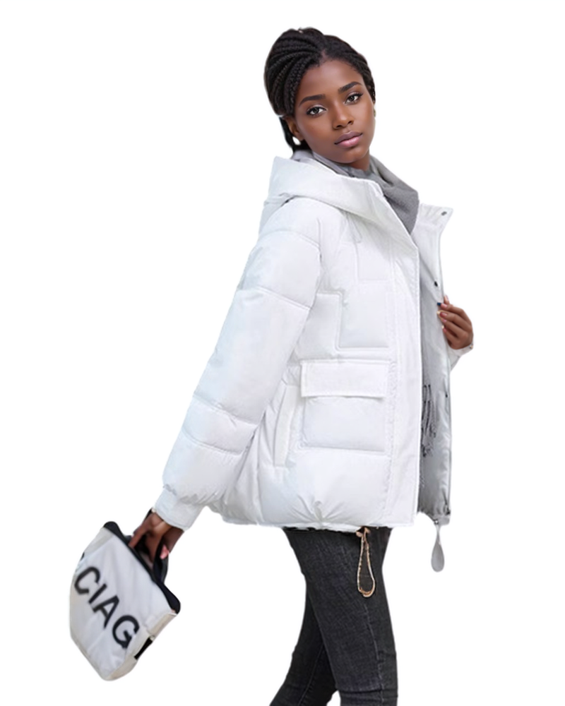 WPJ250403 100% Polyester Womens Multi Asymetrical Pockets Padded Jacket