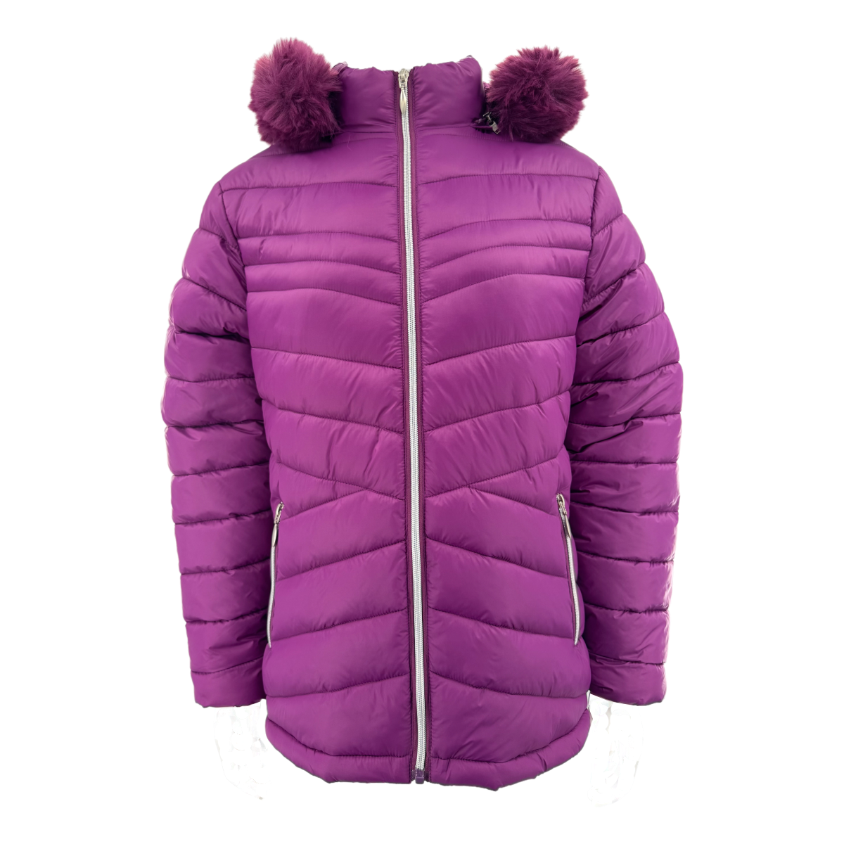 Women’s Foam Padded Jacket WPJ250703 – 20D Nylon Shell, Fur Lining, 210T Sleeves, Hand-Filled Synthetic Cotton