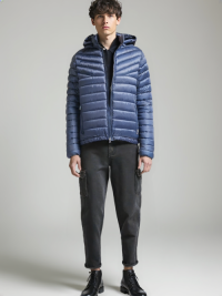 Men’s Foam Padded Jacket MPJ250712 – 20D Nylon Shell, Soft Polyester Fur Lining, Hand-Filled Synthetic Cotton
